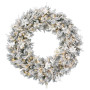 122cmD Frosted Colonial Wreath with Lights thumbnail 1