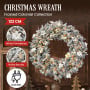 Christabelle 1.2m Frosted Colonial Pre-Lit Christmas Wreath, 200 Warm White LED Lights, Snowy Holiday Decor thumbnail 4