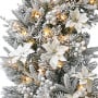Christabelle 1.2m Frosted Colonial Pre-Lit Christmas Wreath, 200 Warm White LED Lights, Snowy Holiday Decor thumbnail 2