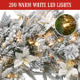 Christabelle 1.2m Frosted Colonial Pre-Lit Christmas Wreath, 200 Warm White LED Lights, Snowy Holiday Decor thumbnail 5