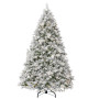 6ft 183cm Frosted Colonial Christmas Tree with Lights thumbnail 1
