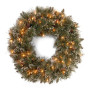 61cm Glittery Bristle Christmas Wreath with Lights thumbnail 1