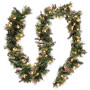 Christabelle 2.7m Christmas Garland with LED Lights Glittery Snow Bristle Tree Decoration Ornament thumbnail 1