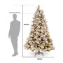 7.5foot 229cm Snowy Bedford Christmas Tree 1012 tips 800 LED Lights thumbnail 4