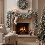 Christabelle 2.7m Christmas Garland with Lights Dorchester Snow Tree Decoration Ornament thumbnail 3