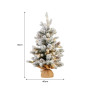 National Tree Company 61cm Snowy Dorchester Prelit Tabletop Christmas Tree thumbnail 5