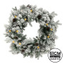 Christabelle 61cm Snowy Christmas Wreath with LED Lights Dorchester Front Door Decoration Ornament thumbnail 3