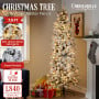 Christabelle Snowy Dorchester Pencil 2.3m 7.5ft Christmas Tree Pine Cone LED thumbnail 1
