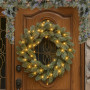 Christabelle 61cm Christmas Wreath Snowy Stamford Spruce with Coloured LED Lights Front Door Decoration Ornament thumbnail 7