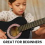 Karrera 34in Wooden Acoustic Childrens Guitar - Black thumbnail 8