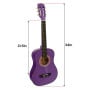 Karrera 34in Wooden Acoustic Childrens Guitar - Purple thumbnail 3