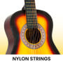 Karrera 34in Wooden Acoustic Childrens Guitar - Sunburst thumbnail 5
