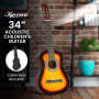 Karrera 34in Wooden Acoustic Childrens Guitar - Sunburst thumbnail 4