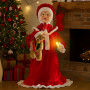Christabelle 1.1m Musical LED Animated Christmas Mrs Claus Glowing Candle Ornament Decoration thumbnail 6