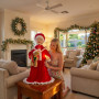 Christabelle 1.1m Musical LED Animated Christmas Mrs Claus Glowing Candle Ornament Decoration thumbnail 2