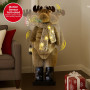 Christabelle 1.1m Musical LED Animated Christmas Moose Decoration Light-Up Lantern Ornament thumbnail 3