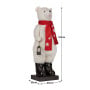 Christabelle Large 1.1m Musical Animated LED White Christmas Bear Decoration Light-Up Lantern Ornament thumbnail 3