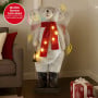Christabelle Large 1.1m Musical Animated LED White Christmas Bear Decoration Light-Up Lantern Ornament thumbnail 4