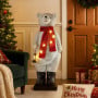 Christabelle Large 1.1m Musical Animated LED White Christmas Bear Decoration Light-Up Lantern Ornament thumbnail 6