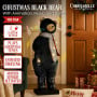 Christabelle Large 1.1m Musical Animated LED Black Christmas Bear Decoration Ornament thumbnail 2