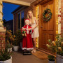 Christabelle Large 1.5m Musical Animated Mrs Claus Christmas Decoration with Candle Ornament thumbnail 3
