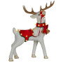 Christabelle 80cm White Reindeer Christmas Light Up Display Animated LED Lights Indoor Xmas Festive Decoration thumbnail 1