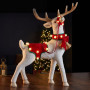Christabelle 80cm White Reindeer Christmas Light Up Display Animated LED Lights Indoor Xmas Festive Decoration thumbnail 2