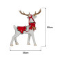 Christabelle 80cm White Reindeer Christmas Light Up Display Animated LED Lights Indoor Xmas Festive Decoration thumbnail 3