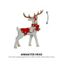 Christabelle 80cm White Reindeer Christmas Light Up Display Animated LED Lights Indoor Xmas Festive Decoration thumbnail 4