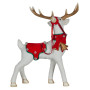 Christabelle 80cm White Reindeer Christmas Light Up Display Animated LED Lights Indoor Xmas Festive Decoration thumbnail 5