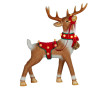 Christabelle 80cm Brown Reindeer Christmas Light Up Display Animated Warm White LED Indoor Xmas Festive Decoration thumbnail 1