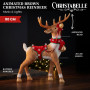Christabelle 80cm Brown Reindeer Christmas Light Up Display Animated Warm White LED Indoor Xmas Festive Decoration thumbnail 8