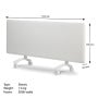 Nobo 2000W NTL4T20 Electric Panel Heater w/ Timer Thermostat & Castors thumbnail 6