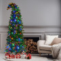 Bad Santa Curved Multicolour Pre-Lit Christmas Tree -  2.3m thumbnail 8