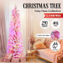 Candy Floss Pink 1.8m Pre-Lit Multicolour Slim Christmas Tree thumbnail 3