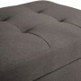 Large Ottoman Linen Fabric Storage Box Footstool Chest - Warm Grey thumbnail 3