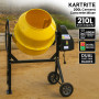 Kartrite Portable 200L Concrete Cement Mixer Sand Gravel Dual Mix Blades & Tipper Lock 850W Heavy Duty Rubber Wheels thumbnail 10