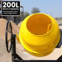 Kartrite Portable 200L Concrete Cement Mixer Sand Gravel Dual Mix Blades & Tipper Lock 850W Heavy Duty Rubber Wheels thumbnail 4