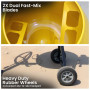 Kartrite Portable 200L Concrete Cement Mixer Sand Gravel Dual Mix Blades & Tipper Lock 850W Heavy Duty Rubber Wheels thumbnail 7