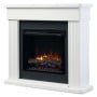 Dimplex Portland 2kW Mini Mantel Freestanding Electric Fireplace Heater Suite with Optiflame LED Flame Effect, White thumbnail 1