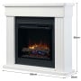 Dimplex Portland 2kW Mini Mantel Freestanding Electric Fireplace Heater Suite with Optiflame LED Flame Effect, White thumbnail 3