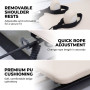 Powertrain Lyra Pilates Reformer Machine Foldable Multifunctional Home Gym Equipment Exercise Trainer Beige thumbnail 13