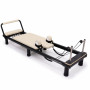Powertrain Lyra Pilates Reformer Machine Foldable Multifunctional Home Gym Equipment Exercise Trainer Beige thumbnail 14