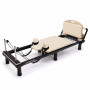 Powertrain Lyra Pilates Reformer Machine Foldable Multifunctional Home Gym Equipment Exercise Trainer Beige thumbnail 9