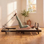 Powertrain Lyra Pilates Reformer Machine Foldable Multifunctional Home Gym Equipment Exercise Trainer Beige thumbnail 6
