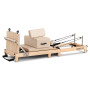 Powertrain Selina Pilates Reformer Machine Wooden Folding Multifunctional Home Gym Equipment with Jumpboard & Sitting Box Oak Beige thumbnail 10