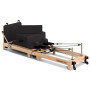 Powertrain Selina Pilates Reformer Machine Wooden Folding Multifunctional Home Gym Equipment with Jumpboard & Sitting Box Oak Black thumbnail 1