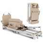 Powertrain Velora Pilates Reformer Machine Aluminium Foldable Multifunctional Home Gym Equipment Exercise Trainer Beige thumbnail 1