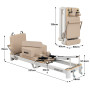 Powertrain Velora Pilates Reformer Machine Aluminium Foldable Multifunctional Home Gym Equipment Exercise Trainer Beige thumbnail 4
