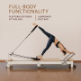 Powertrain Velora Pilates Reformer Machine Aluminium Foldable Multifunctional Home Gym Equipment Exercise Trainer Beige thumbnail 6